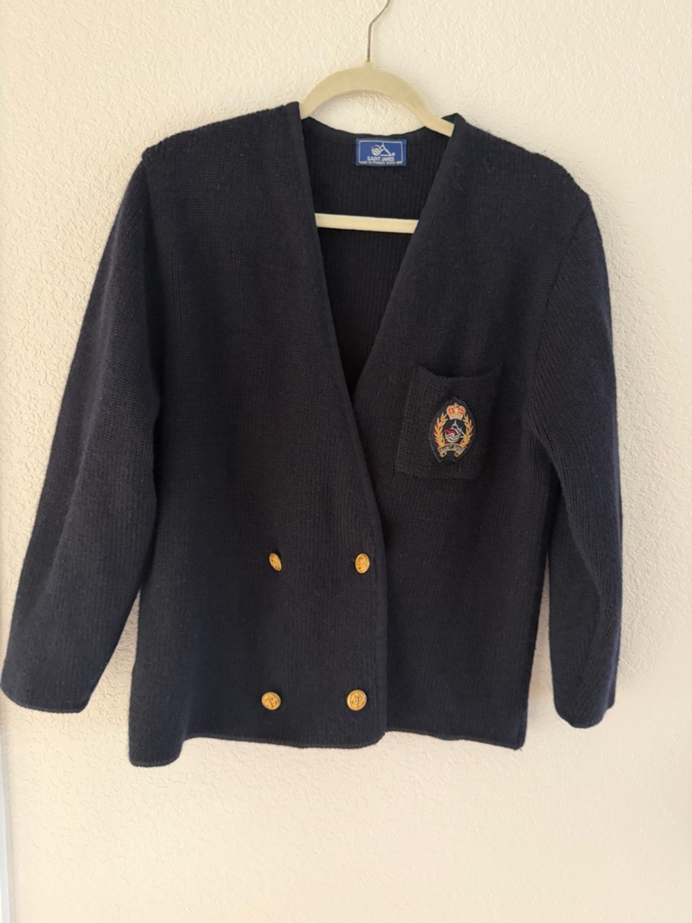 Saint James Vintage Wool Crest Cardigan